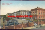 Kraków railway station with tram o 23.5.1917 Guard Corps