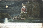 56346 Loreley Mondscheinkarte Harfe o 9.9.1906