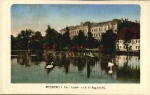 09599 Freiberg, regional and district court, swans * approx. 1920