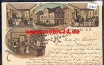 Gössnitz Cafe Köhler Farblitho o 28.7.1902 Bahnpost Zug-Nr. 209