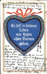 Blue heart with saying There should only be roses without thorns in your life o August 22, 1926
