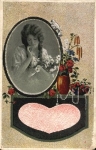 Heart with Mrs. Pigeon Roses * ca. 1910