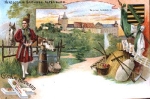 ltenburg chromolithograph cows horses Chocolat Suchard advertisement * approx. 1900