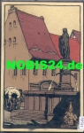 01662 Alt-Meißen Heinrichplatz Künstler-Steindruck *ca. 1920