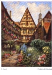 91550 Dinkelsbuehl Hezelhof artist card J. Frank * approx. 1950
