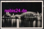 Köln Hohenzollernbrücke bei Nacht o 28.8.1941