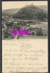 56377 Bad Nassau Lahn mit Burgberg o 24.7.1907 mit Bahnpoststempel Zug 122