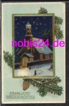 Merry Christmas embossed card * around 1915