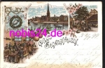 Sachsenhausen Frankfurt Main Litho Gasthof o 2.7.1899 railway postmark Kassel Frankfurt ZUG 43