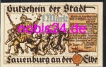 21481 Lauenburg Notgeld  1 Mark 1921
