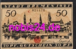 Bremen emergency money 50 pfennigs 1921