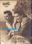 The singer of Capri with ​​​​​​​Mario Lanza Johanna v. Koczian Hans Söhnker Zsa-Zsa Gabor ​​​​​​​71/64  Progress Film Program