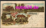 31832 Voelksen Litho Bahnhof Gasthof Kirche o 1898