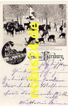 38667 Harzburg Litho wild feeding deer o 1900