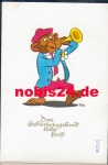 monkey plays trumpet birthday card 10/29/1989