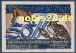 Braunschweig city emergency money owl and monkey value 50 pfennigs 1921
