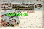 04687 Trebsen Litho Bahnhof Schule Fabrik o 1903