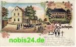 04808 Gross Zschepa Litho Gasthof Schloss o ca.1910