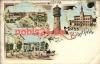 06749 Bitterfeld Litho Bahnhof Turm Rathaus *ca.1900