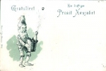 Dwarf with champagne cooler Champagne bottle *approx. 1900