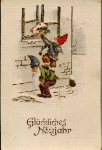 Dwarves put a letter in the window, br. circa 1920