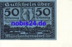 07589 Muenchenbernsdorf Emergency money 50 Pfennig around 1921