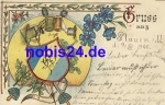 Plauen Vogtland Studentica Panier coat of arms card o 9.8.1900
