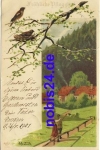 Pentecost artist card Mailick no 4582 birds o 1901