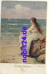 Distant thoughts artist card Mailick No. 4244/1 * around 1910
