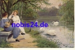 Swan pond Artist card Mailick series 4257/2 * around 1910