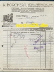 Erfurt metal mint goldsmith K. Borchert letterhead 1935