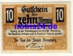 09456 Annaberg emergency money 10 pfennigs around 1921