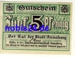 09456 Annaberg emergency money 5 pfennigs around 1920