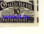 06493 Ballenstedt emergency money 10 pfennigs around 1920