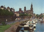 Dresden ship pier with Elbe steamships gebr. circa 1975