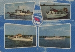 White fleet of Stralsund motor ships around 1970