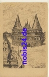 Lubeck Holstentor artist card o 1928