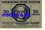 Weimar emergency money 50 pfennigs Goethe around 1920