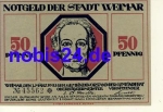 Weimar emergency money 50 pfennigs Goethe around 1920