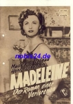 Madeleine The Novel of a Lost Woman - French film 1951 with Madeleine Lebeau Henni Vilbert The new film program
