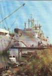 Merchant ship type Frieden Rostock Schmarl * approx. 1980