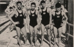Olympische Spiele 1936 Erdteil-Staffel über 4mal 200m, japanische Staffel mit Miyazaki, Yusa, Toyoda, Yokojama