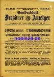 Dresden Special Edition World War I Dresdner Anzeiger 1914 