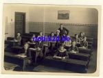 School class in the classroom real photo about A5 around 1940