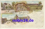 08496 Neumark Litho Cafe Bahnhof o 1902 railway postmark Leipzig - Hof Zug 111