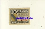Baden-Baden emergency money 10 pfennigs 1920