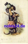 Dackel Menschengestalt Jäger o 1921