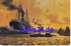 Ocean-going ship in the harbor artist card o 1916
