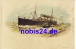Dampfschiff im Hafen Künstlerkarte *ca.1900