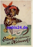 Dachshund with beer * around 1950